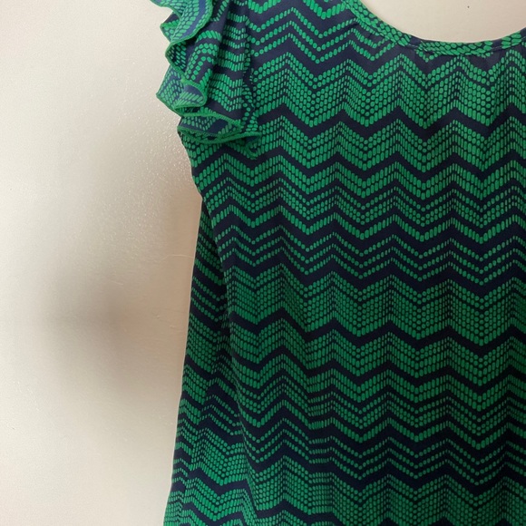 Blue Rain Chevron Print Off the Shoulder Blouse Size Small - Picture 10 of 11